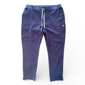 Figs Women’s High Waisted Yola Skinny Scrub Pants Navy Size Large EUC